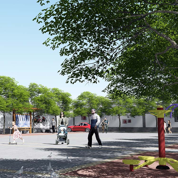 濟(jì)寧市安居街道宮白莊文化廣場設(shè)計